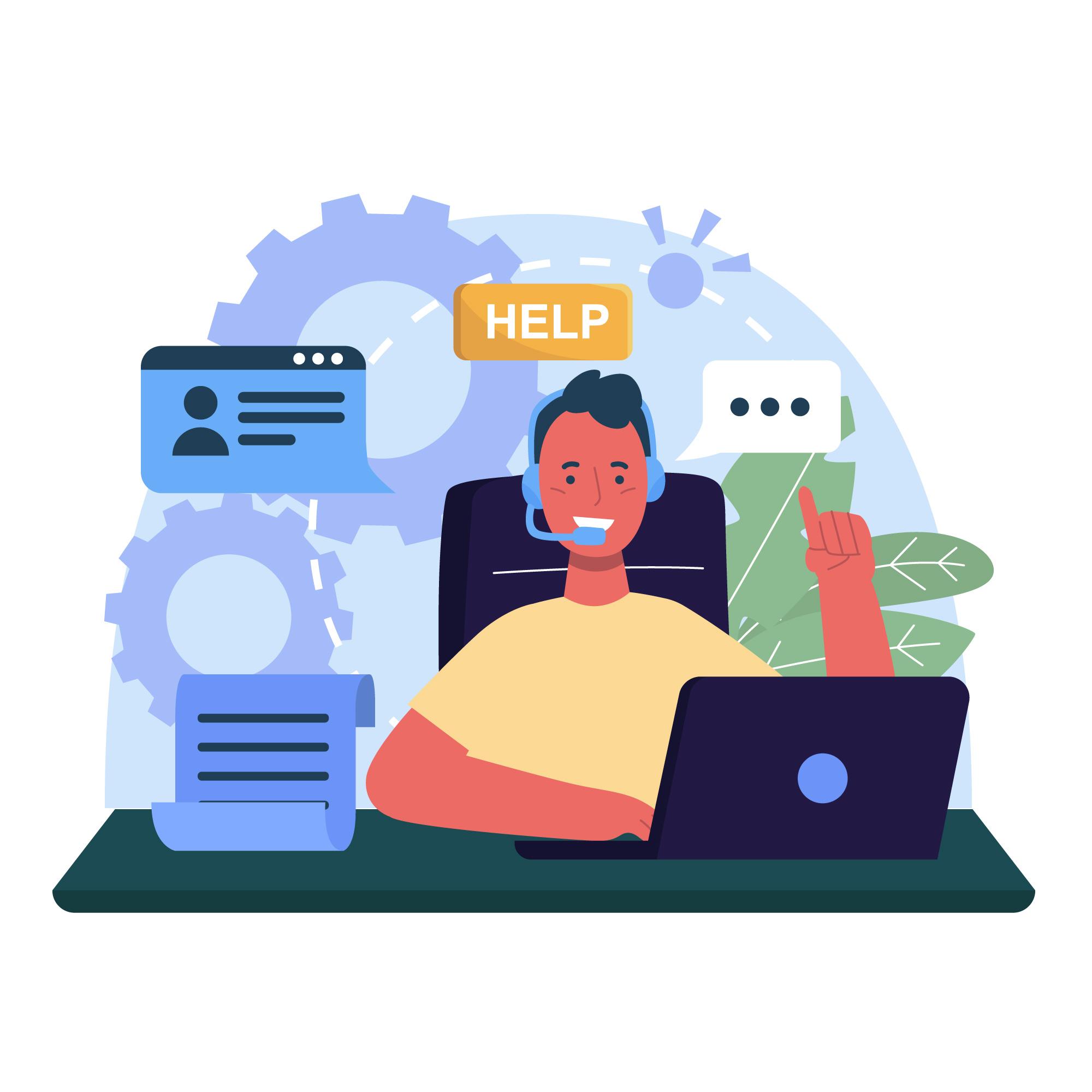 Technical support team monitoring robotic systems remotely